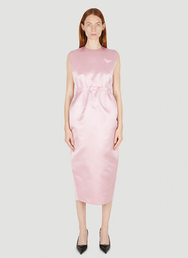 Prada 더블 새틴 드레스 핑크 pra0248054