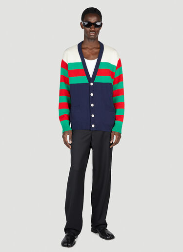 Stripe Cardigan Gucci Stripe Cardigan Navy guc0153006