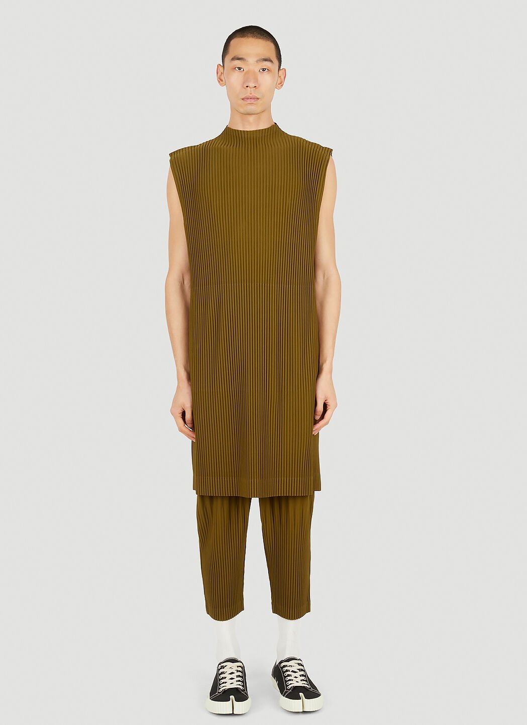 福袋 売れ残り PLISSE HOMME ISSEY イエロー タンクトップ MIYAKE 温か トップス