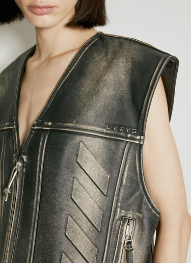Eytys Harper Emboss Vintage Leather Vest Grey eyt0354006
