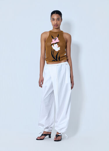 Marni Wide-Leg Drawstring Trousers White mni0264003