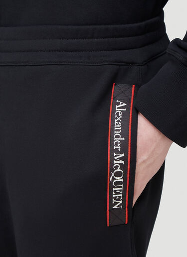 Alexander McQueen Logo Tape Track Pants Black amq0144008