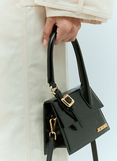 Jacquemus 르 치키토 미디엄 부클레 핸드백 블랙 jac0256086