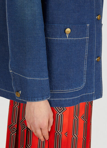 Gucci Longline Denim Jacket Blue guc0251026