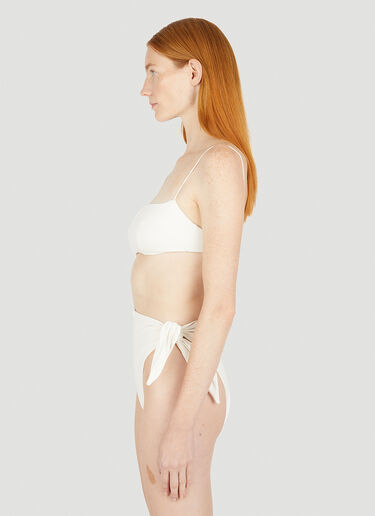 Ziah Bandeau Fine Strap Bikini Top White zia0250008