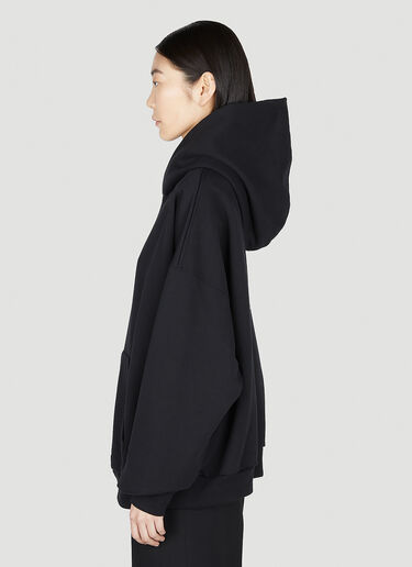 Balenciaga 로고 프린트 후드 스웨트셔츠 블랙 bal0251019