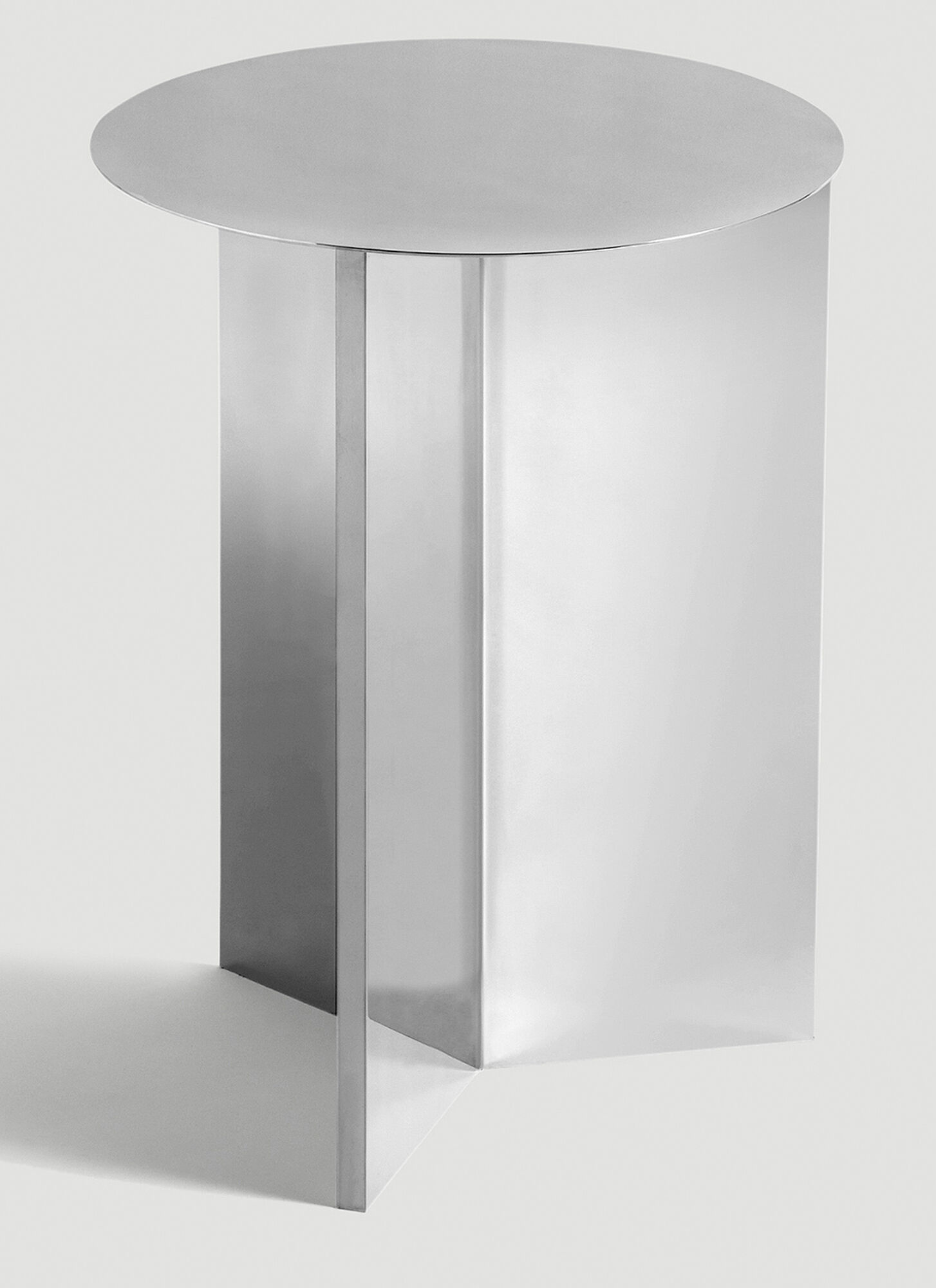 Shop Hay High Mirrored Slit Table In Silver