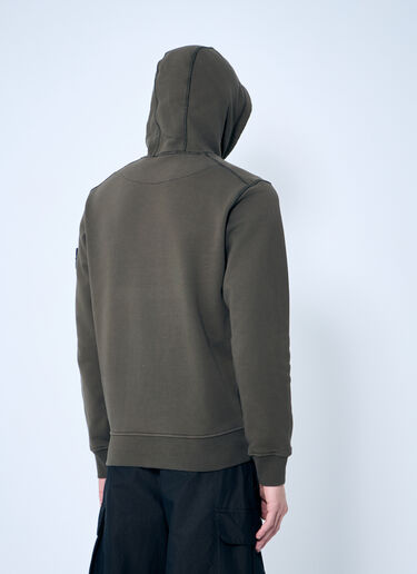 Stone Island Compass Patch Hooded Sweatshirt Green sto0160051