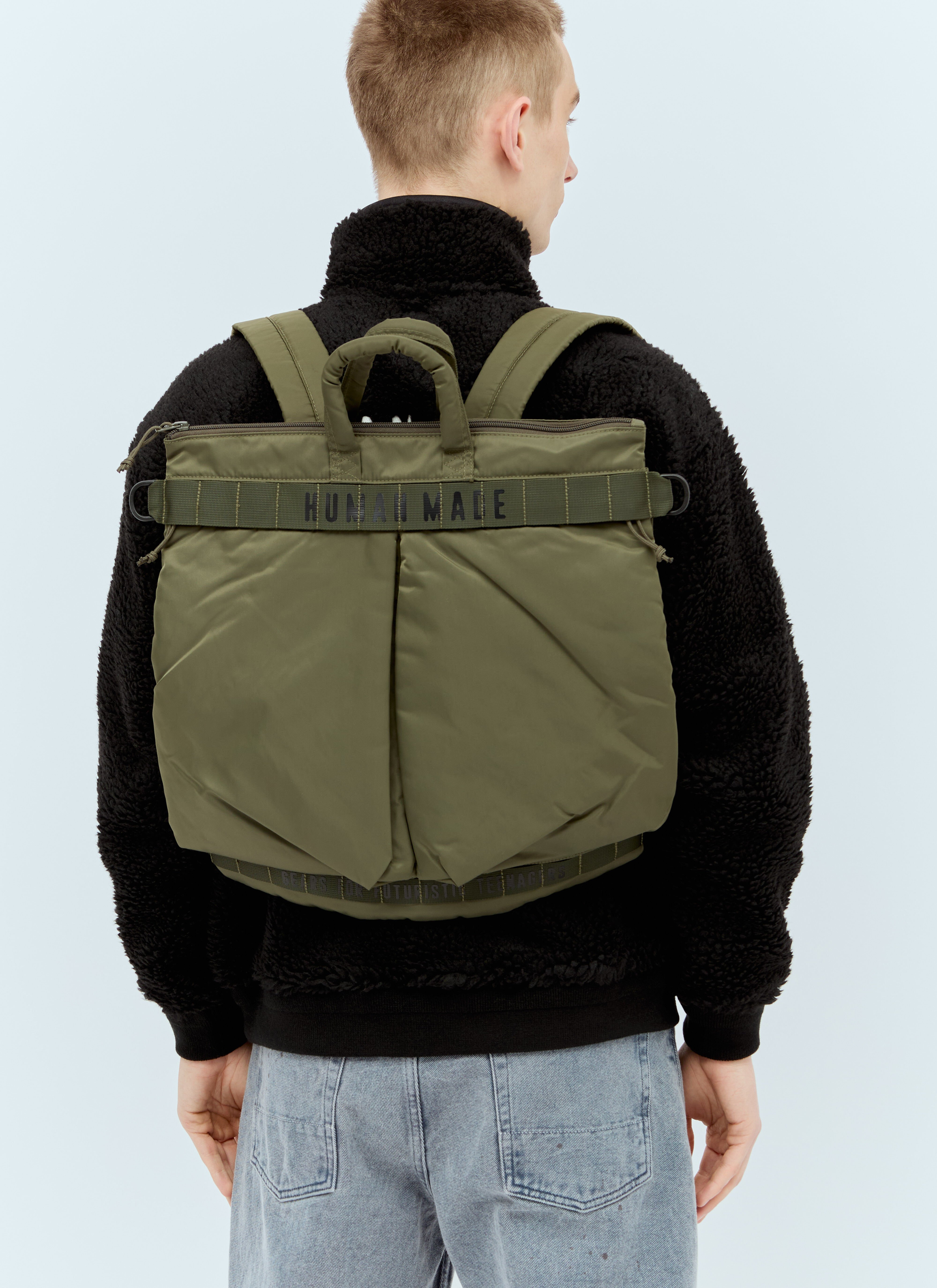 HUMAN MADE HELMET BAG オリーブグリーン Human Made Men's' Helmet Tote Bag in Green | LN-CC®