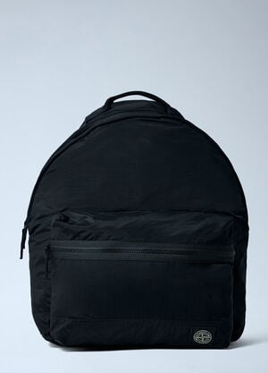 Stone Island Logo Motif Backpack Black sto0164023