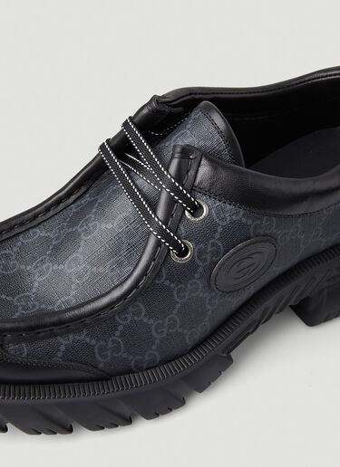 Gucci Supreme Print Lace-Up Shoes Black guc0147105