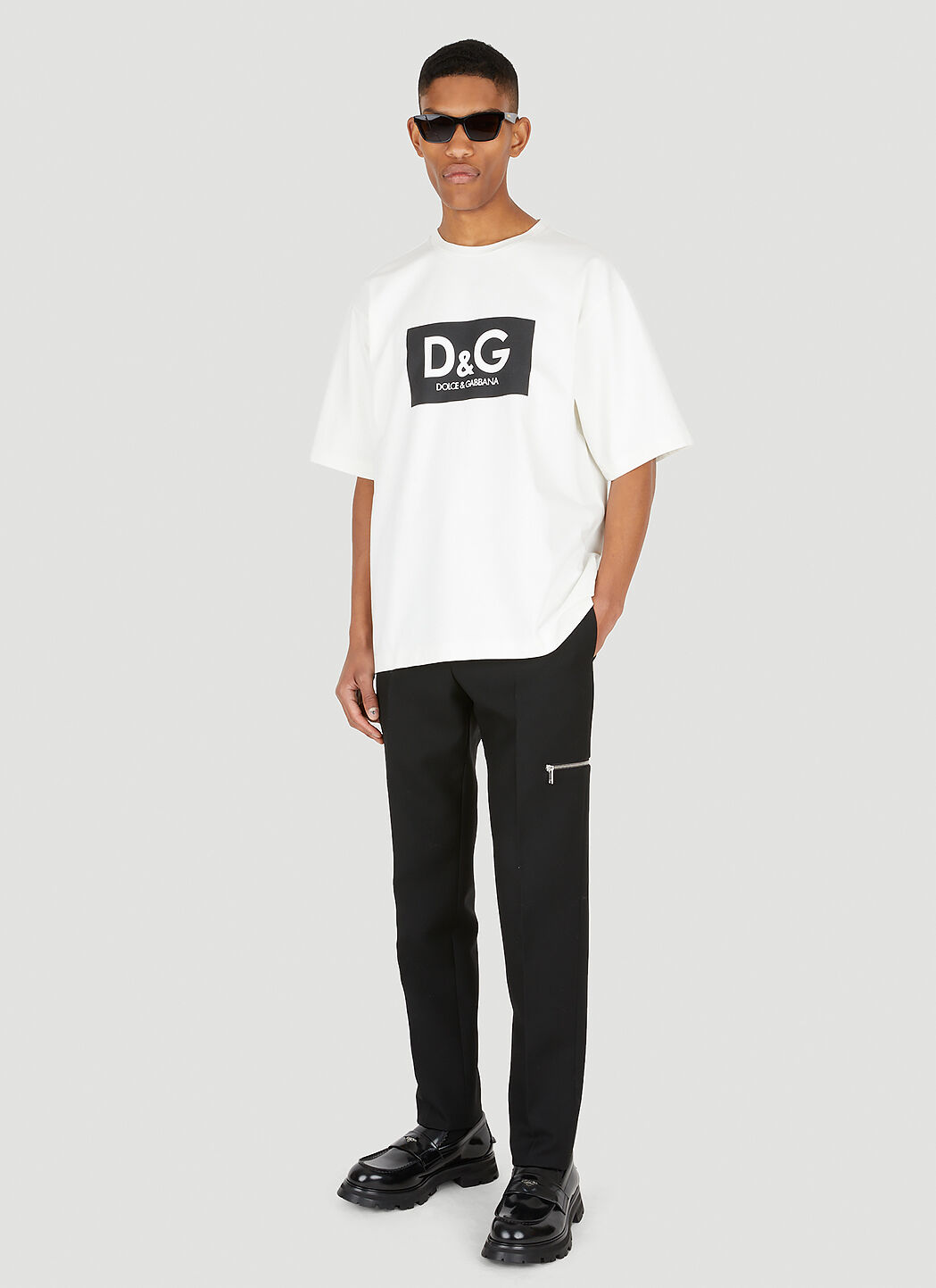 Dolce & Gabbana Logo Print T-Shirt in White | LN-CC