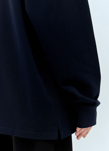 Miu Miu Logo Embroidery Polo Top Navy miu0257005