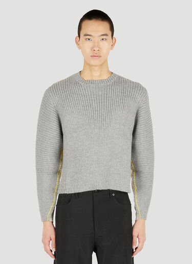 Eckhaus Latta 애시 스웨터 그레이 eck0150002