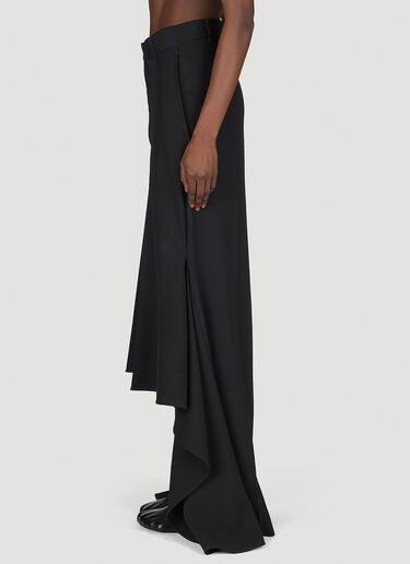 Balenciaga Godet Draped Skirt Black bal0254001