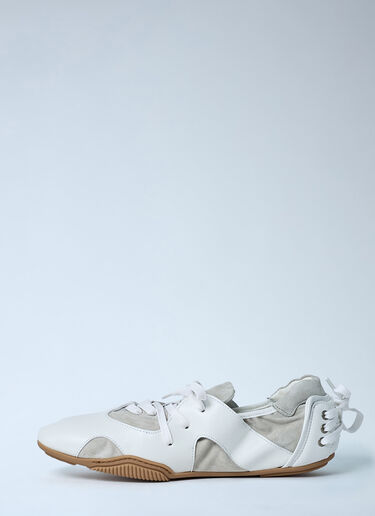 Leather Lace-Up Sneakers Acne Studios Leather Lace-Up Sneakers White acn0162026