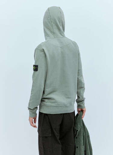 Stone Island Hooded Compass Patch Sweatshirt Green sto0154050