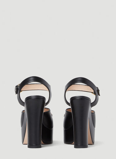 Gucci 马衔扣厚底凉鞋 黑色 guc0251154