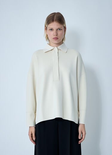 Max Mara Viscose Yarn Sweater Cream max0259001