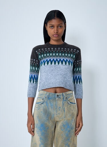Fair Isle Knit Sweater Acne Studios Fair Isle Knit Sweater Grey acn0262010