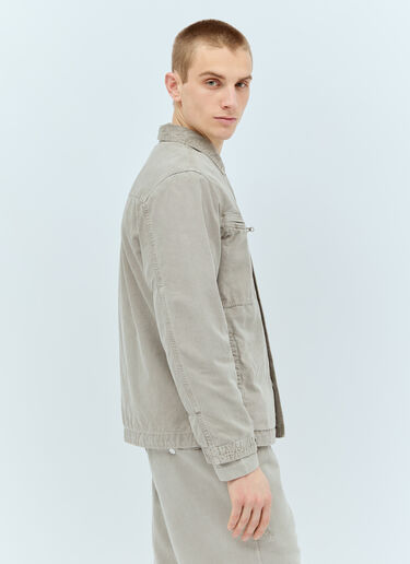 Stone Island Button Canvas Jacket Grey sto0156022