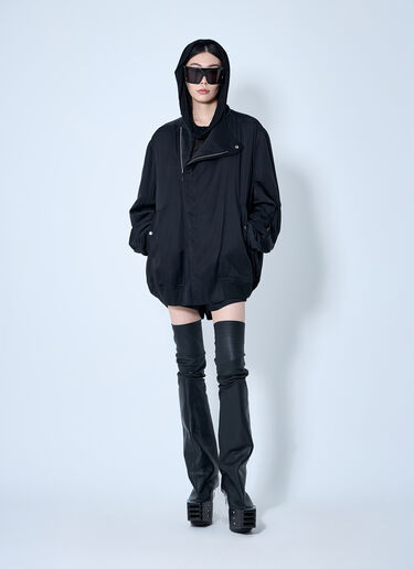 Rick Owens Satin Bomber Jacket Black ric0260008