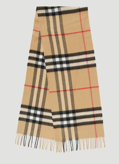 Saint Laurent Giant Check Scarf Brown sla0253160