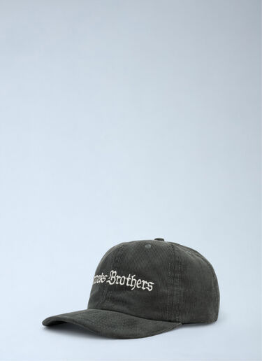 Logo Motif Baseball Cap Brain Dead x Brooks Brothers Logo Motif Baseball Cap Grey brb0162005