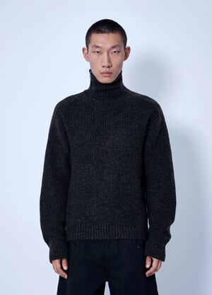 Entire Studios Knit Zip Turtleneck Dark Brown ent0166001