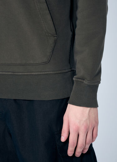 Stone Island Compass Patch Hooded Sweatshirt Green sto0160051