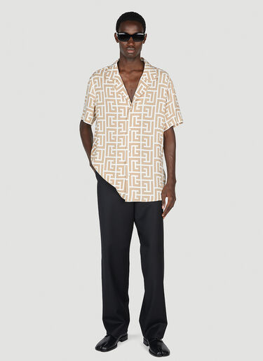 Monogram Shirt Balmain Monogram Shirt Beige bln0152016
