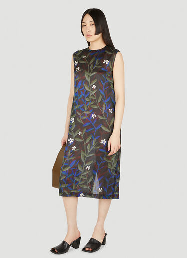 Floral Motif Shift Dress NAMACHEKO Floral Motif Shift Dress Black nac0246001