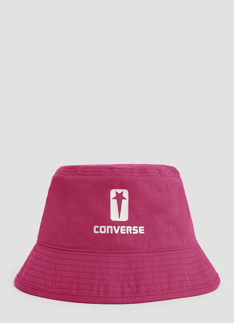 Rick Owens DRKSHDW x Converse Logo Print Bucket Hat Black dsc0354002