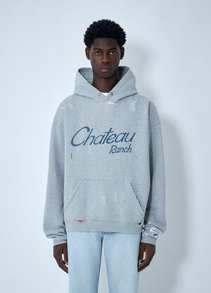Gallery Dept. Distressed Chateau Raunch Hooded Sweatshirt Grey gdp0160062