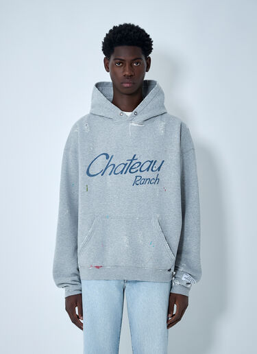 Gallery Dept. Distressed Chateau Raunch Hooded Sweatshirt Grey gdp0160062