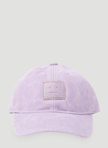 Acne Studios Logo Patch Baseball Cap Purple acn0353014