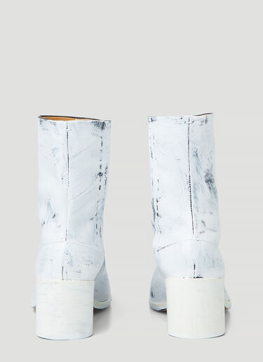 Maison Margiela Tabi Painted Ankle Boots White mla0145026