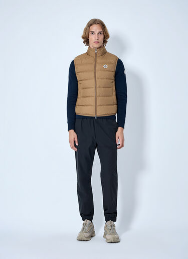 LN-CC® - Moncler: Contrin Down Gilet - Brown Moncler Contrin Down Gilet Brown mon0165063