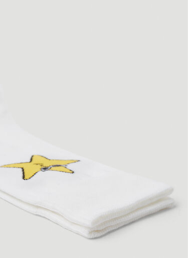 Star Socks Sky High Farm Workwear Star Socks White skh0350010