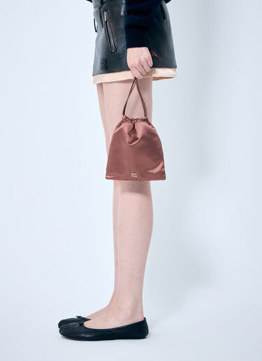 Miu Miu Satin Pouch Brown miu0259045