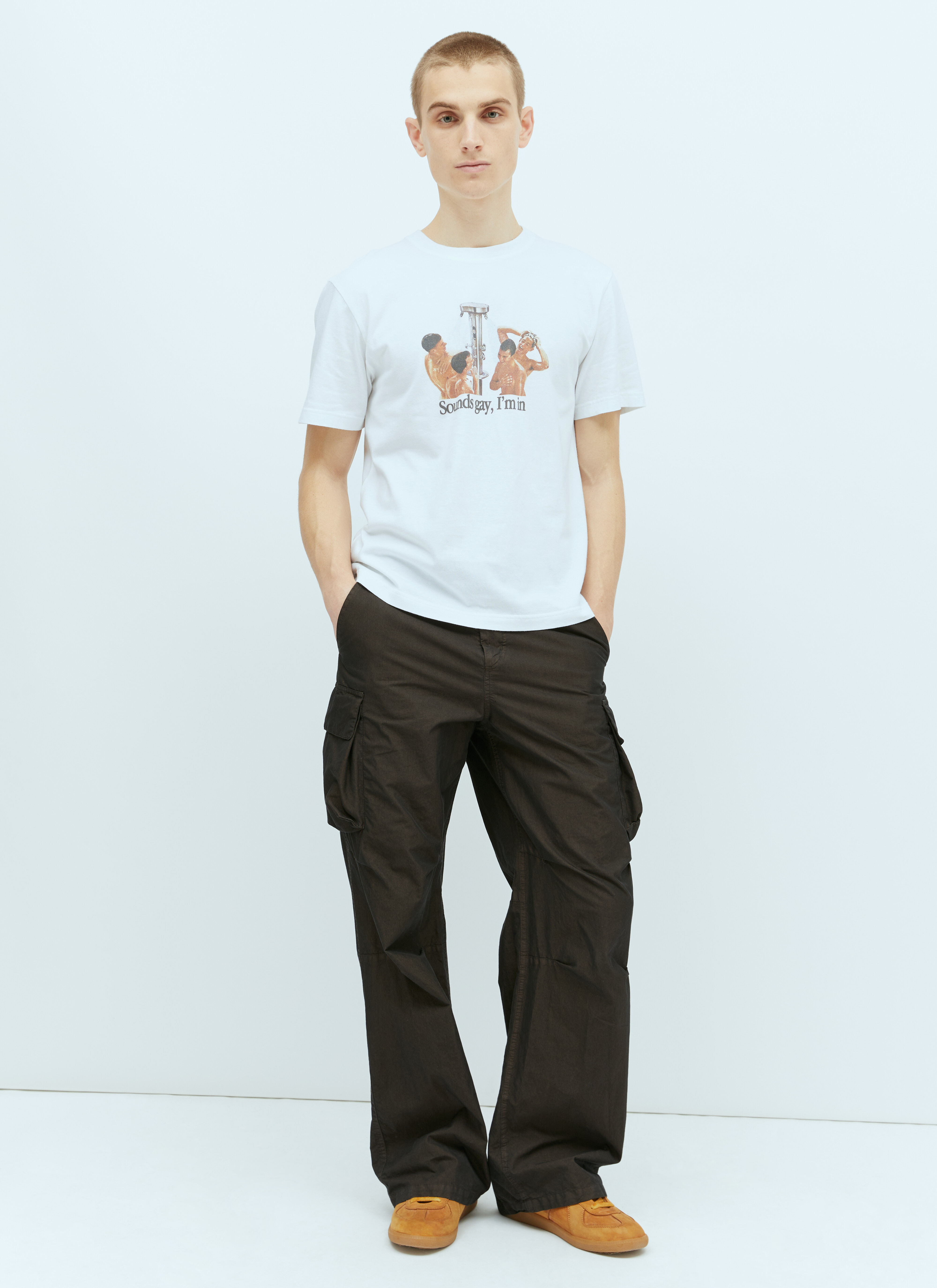 Carne Bollente Men's' Sounds Gay, I'm In T-Shirt in White | LN-CC®