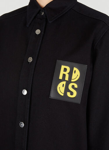 Raf Simons x Smiley スマイリーロゴパッチTシャツ ブラック rss0248002