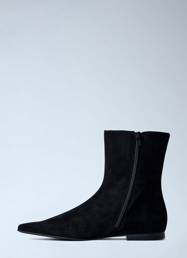 Toteme Zipped Suede Chelsea Boots Black tot0265068