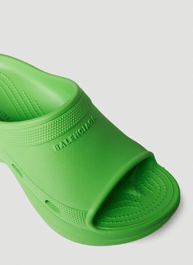 Balenciaga x Crocs 厚底泳池拖鞋 绿色 bal0249132
