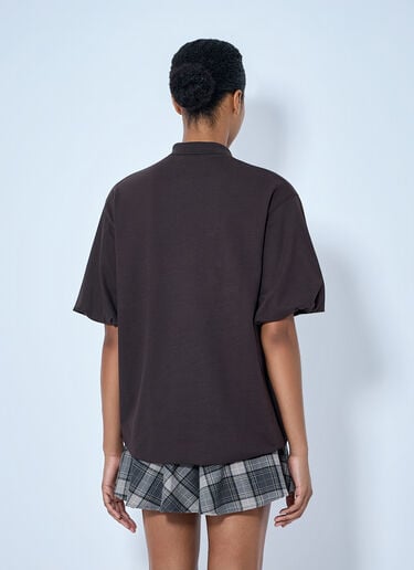 LN-CC® - Acne Studios: Layered T-Shirt Dress - Dark Brown Acne Studios Layered T-Shirt Dress Dark Brown acn0265058