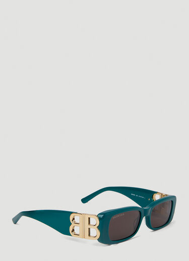 Balenciaga Dynasty Rectangle Sunglasses Green bal0250100