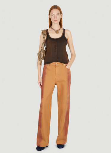 Eckhaus Latta ラップ タンクトップ ブラウン eck0351003