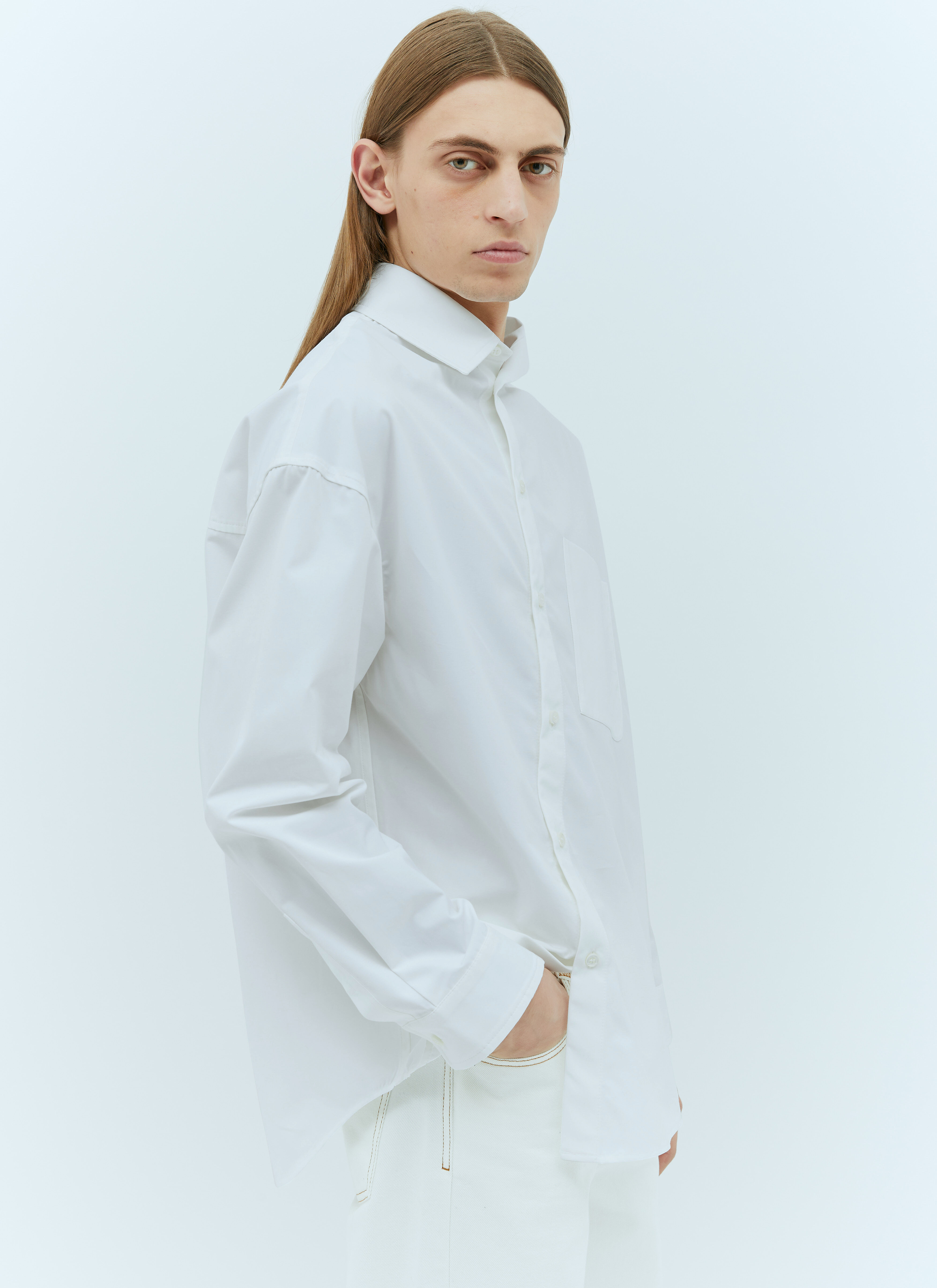 JACQUEMUS / I/L’ANNEE 97/長袖シャツ/38/コットン/WHT/汚れ有 Jacquemus Men's' La Chemise Cuadro Shirt in White | LN-CC®