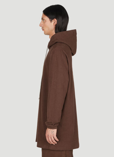 Rick Owens Long Hooded Sweatshirt Brown ric0153013