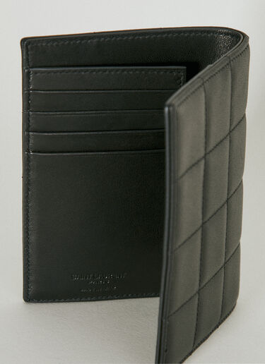 Saint Laurent Matelassé Carré Passport Case Black sla0253144